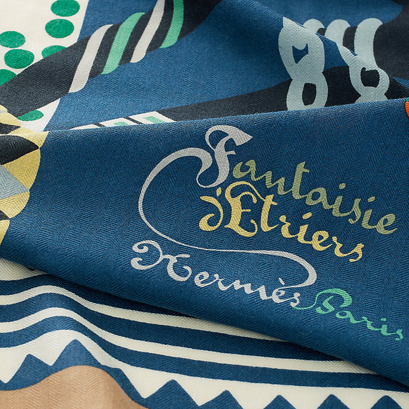 Fantaisie d'Etriers shawl 140 | Hermès Hong Kong SAR